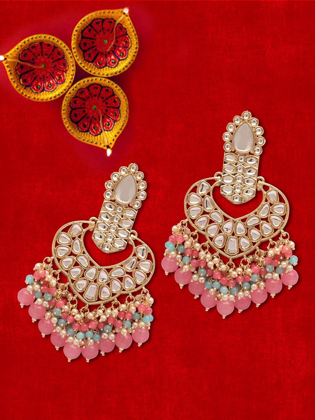 laida gold-plated contemporary chandbalis earrings