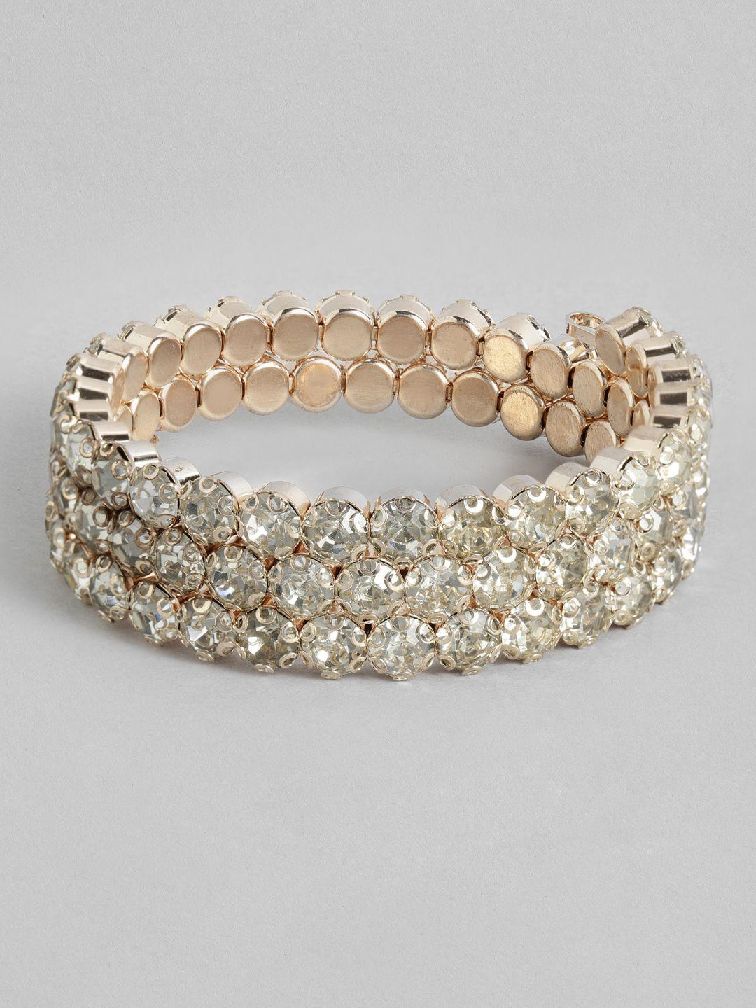 laida women rhodium-plated wraparound bracelet