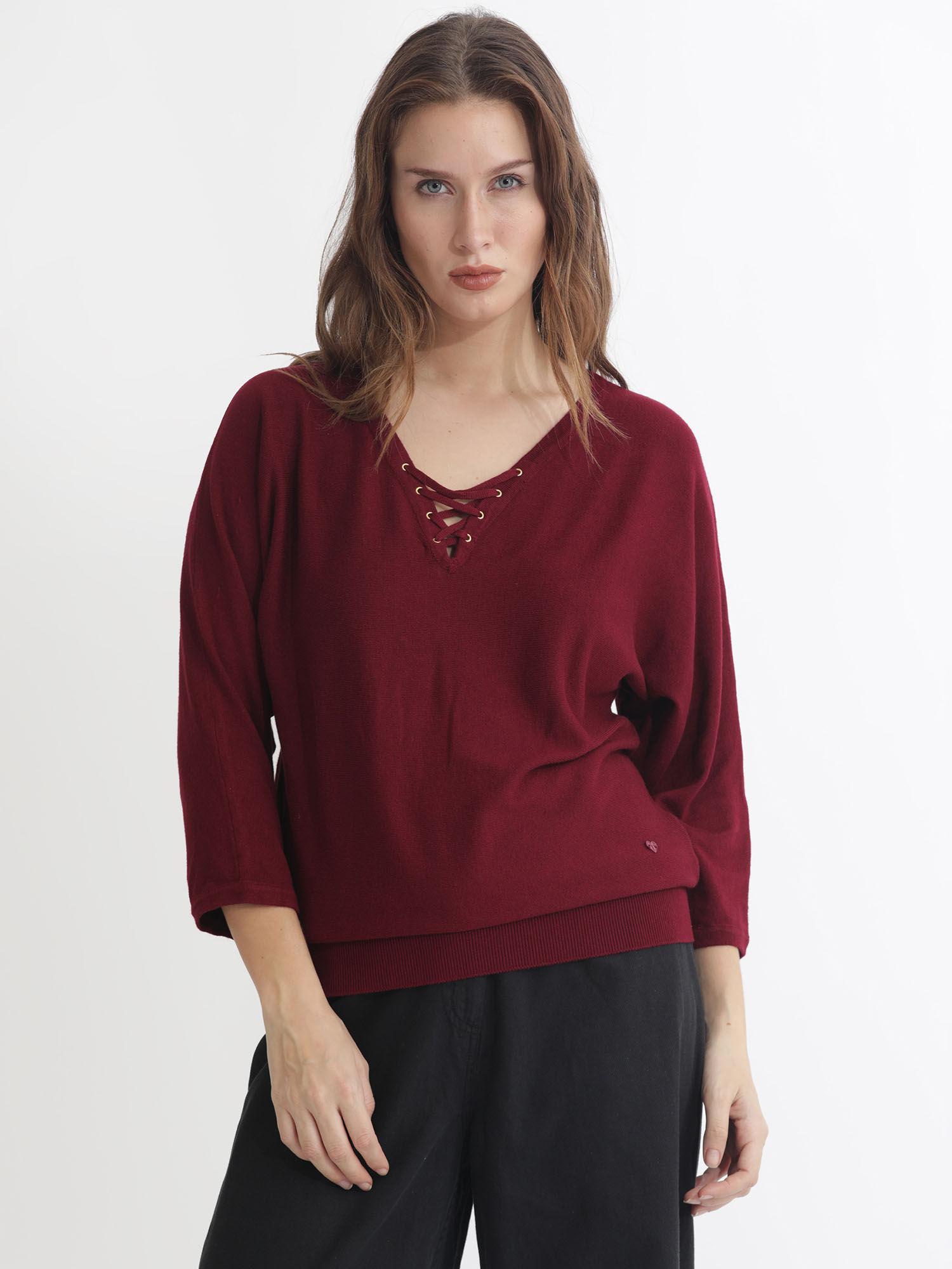 laine primary maroon top