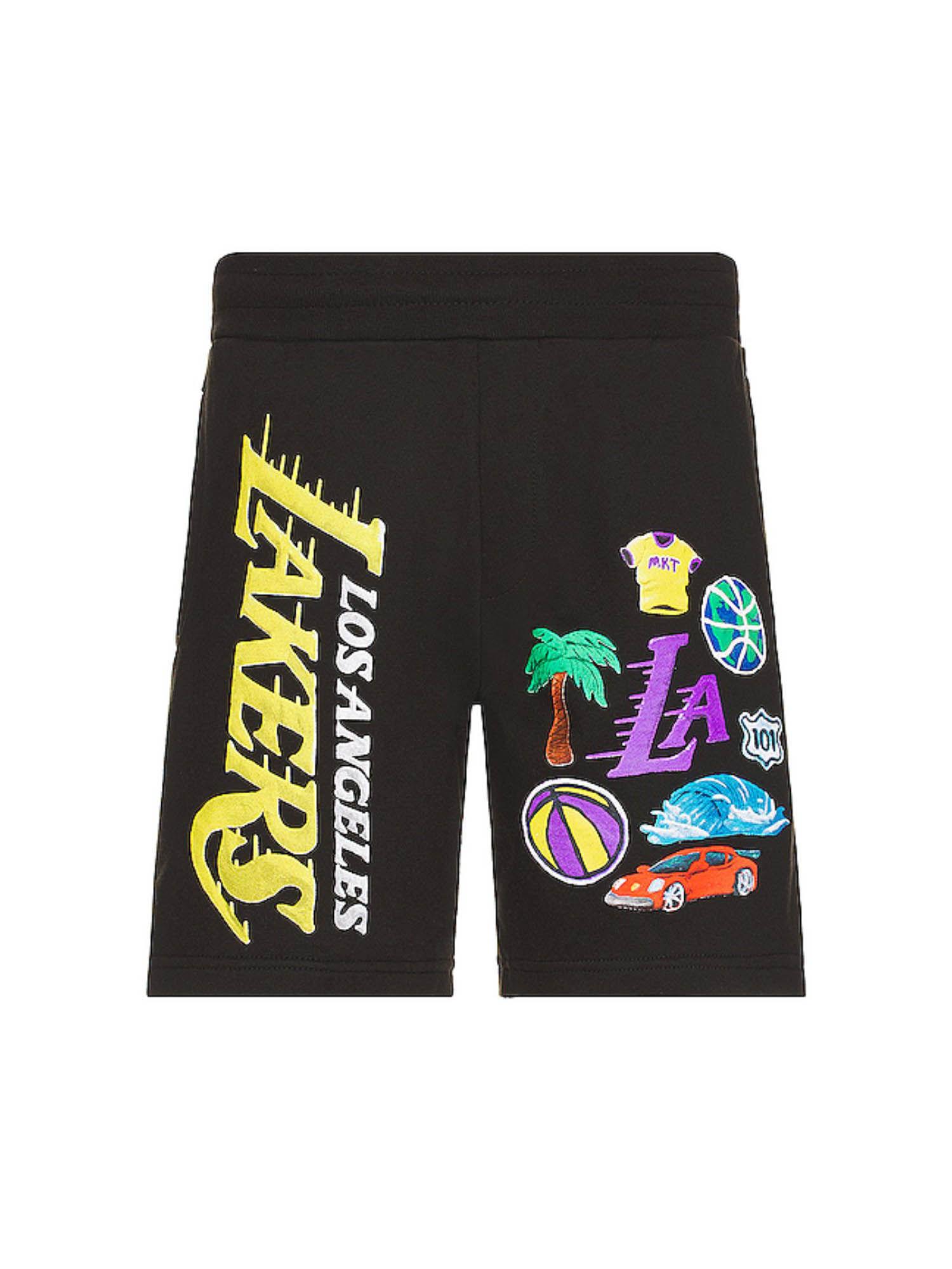 lakers sweatshorts