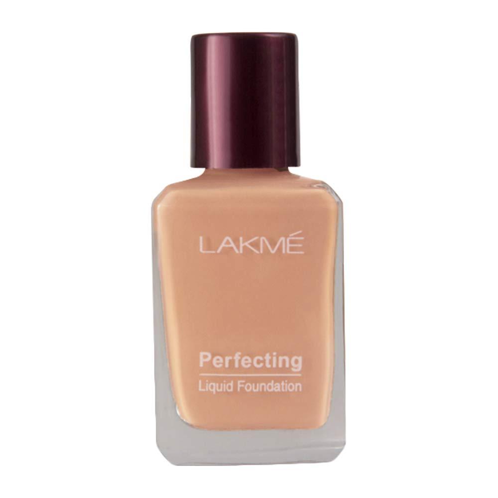 lakmé perfecting liquid foundation, dewy finish, lightweight, waterproof, with vitamin e for nourishing skin & oil control, marble, 27ml