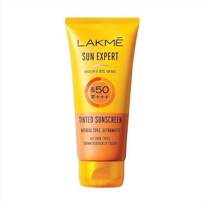 lakmé sun expert tinted cream sunscreen 50 spf, 100ml