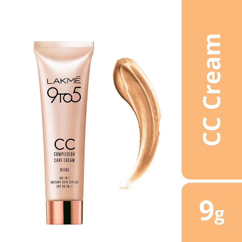 lakme 9 to 5 complexion care cream spf 30 pa++ - beige now at rs. 99/-