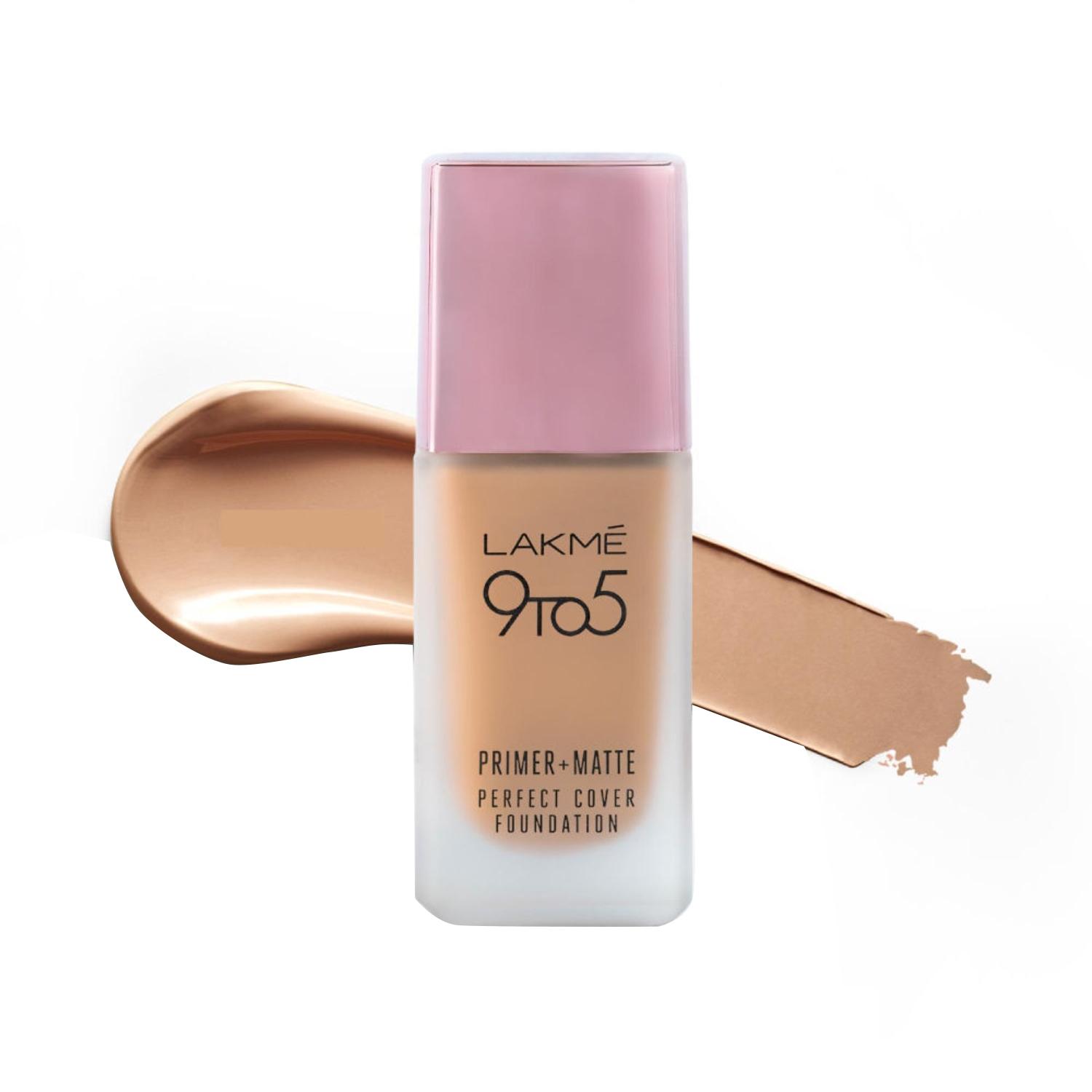 lakme 9 to 5 primer + matte perfect cover foundation - n200 neutral nude (25ml)