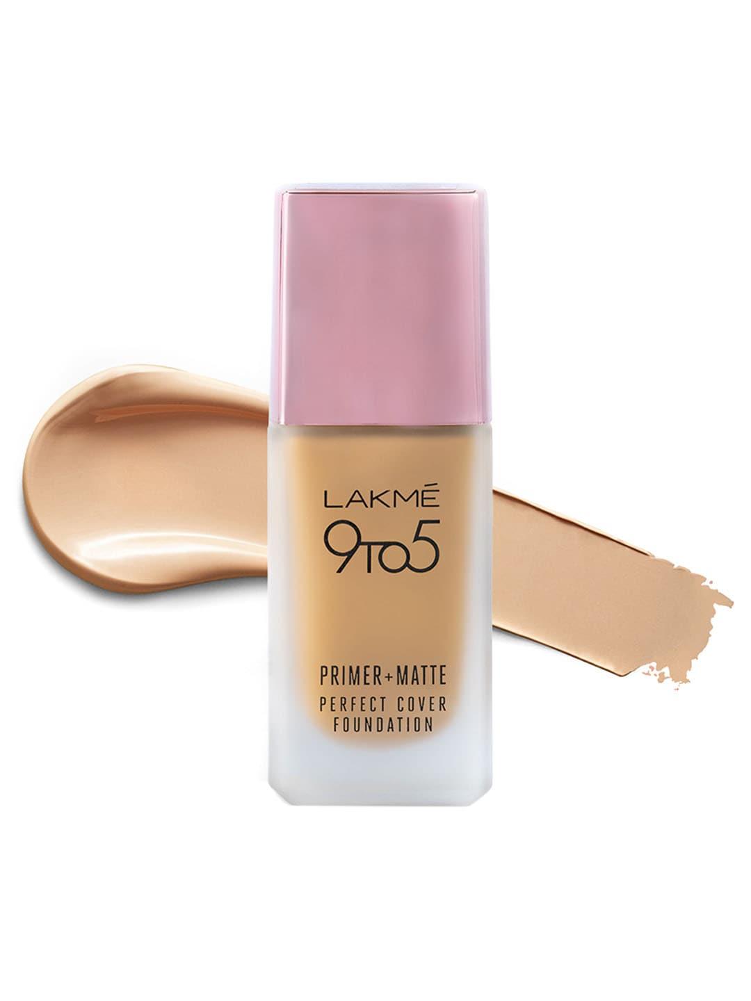 lakme 9 to5 primer and matte perfect cover foundation - warm creme w120 25 ml