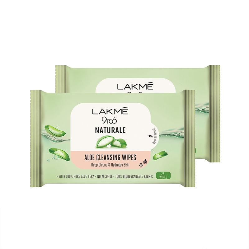lakme 9to5 natural aloe cleansing wipes