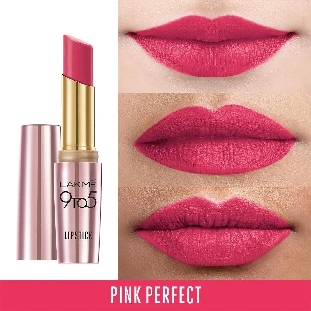 lakme 9to5 primer + matte lip color - mp1 pink perfect (3.6g)