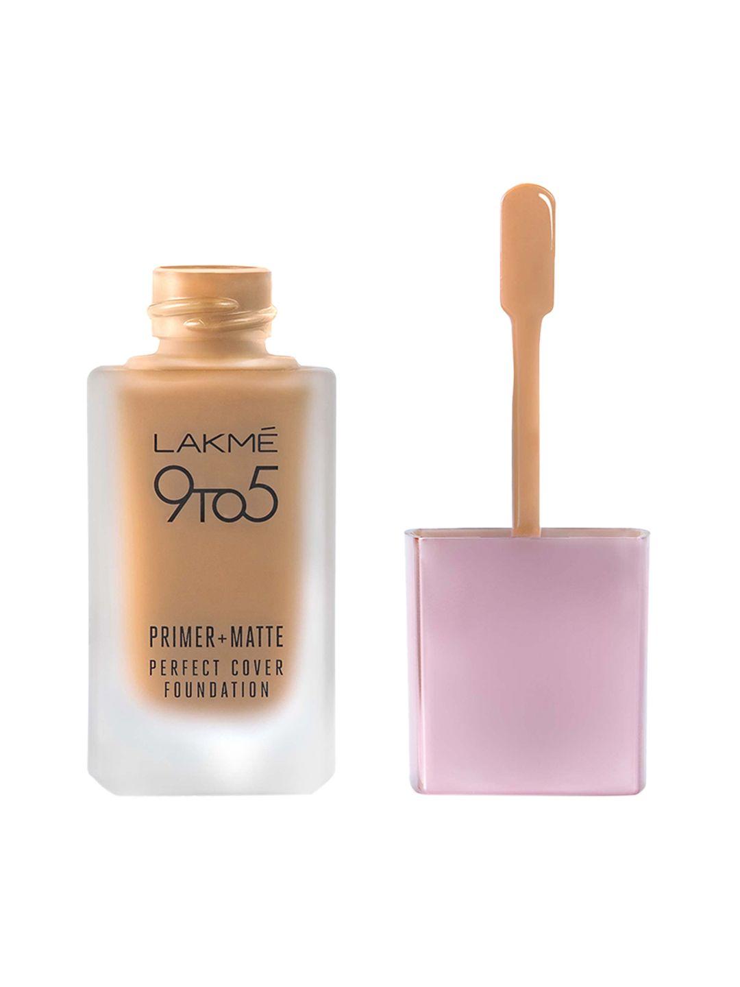 lakme 9to5 primer + matte perfect cover foundation - warm beige w240 25 ml