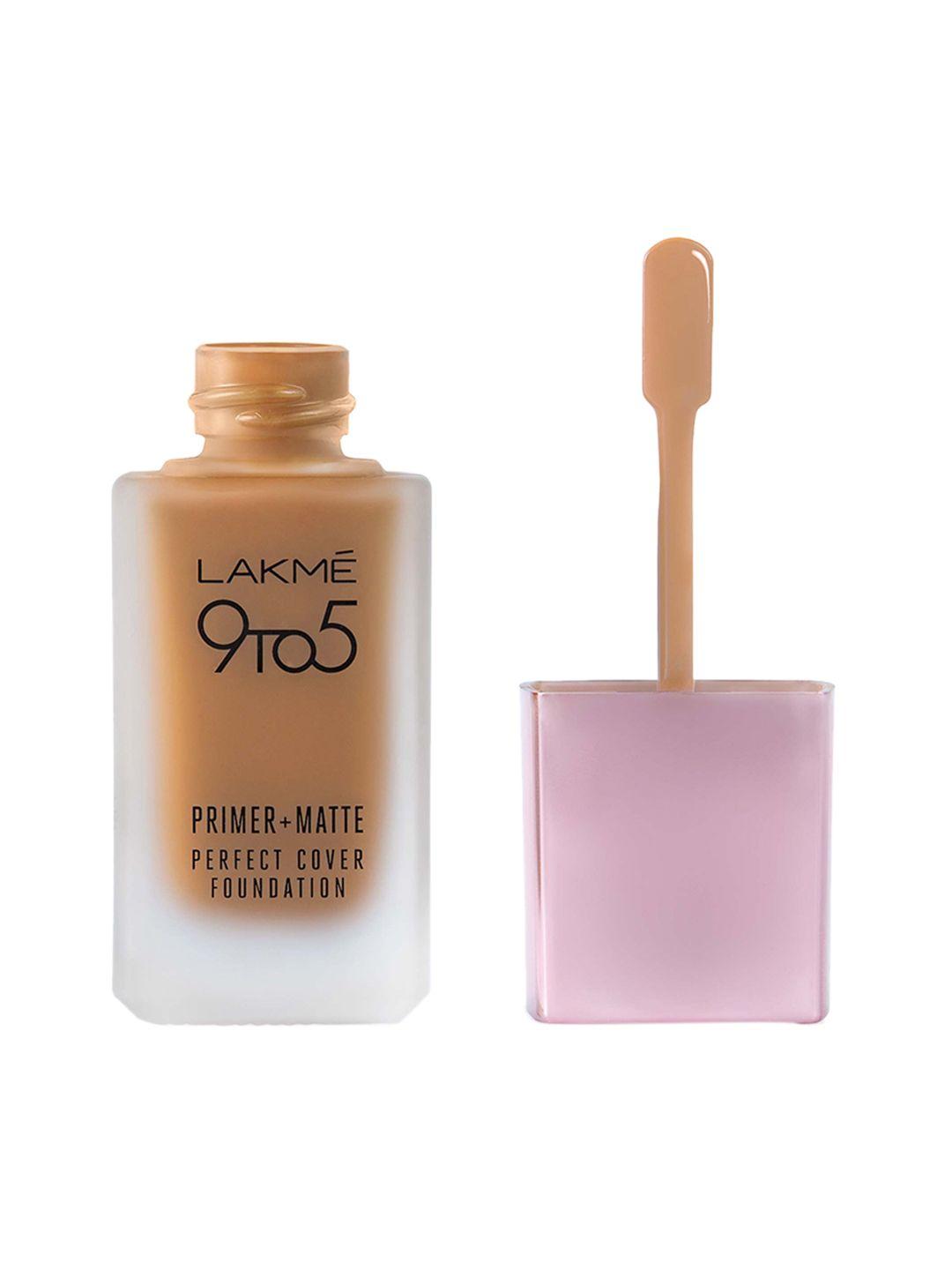 lakme 9to5 primer and matte perfect cover foundation - cool cinnamon c300 25 ml