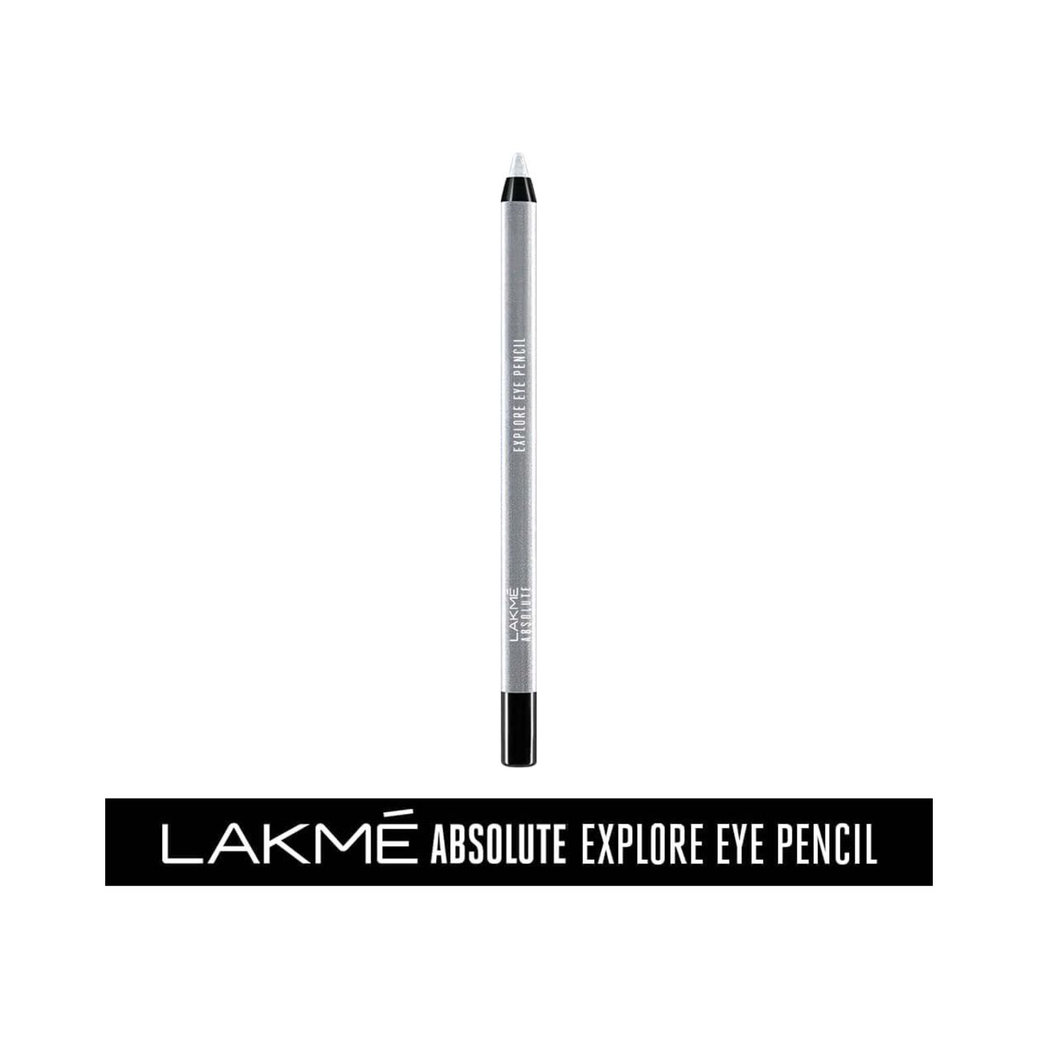 lakme absolute explore eye pencil - alluring silver (1.2g)