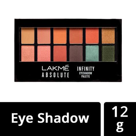 lakme absolute infinity eye shadow palette, coral sunset (12 g)