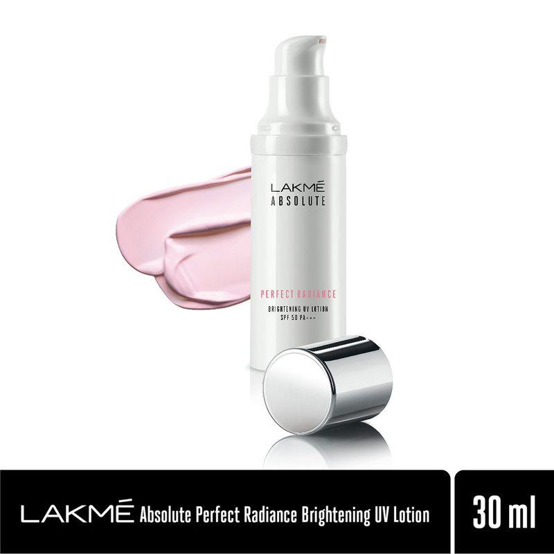 lakme absolute perfect radiance skin lightening uv lotion spf 50 pa+++
