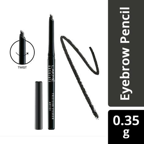 lakme absolute precision eye artist eyebrow pencil - natural black (0.35 g)