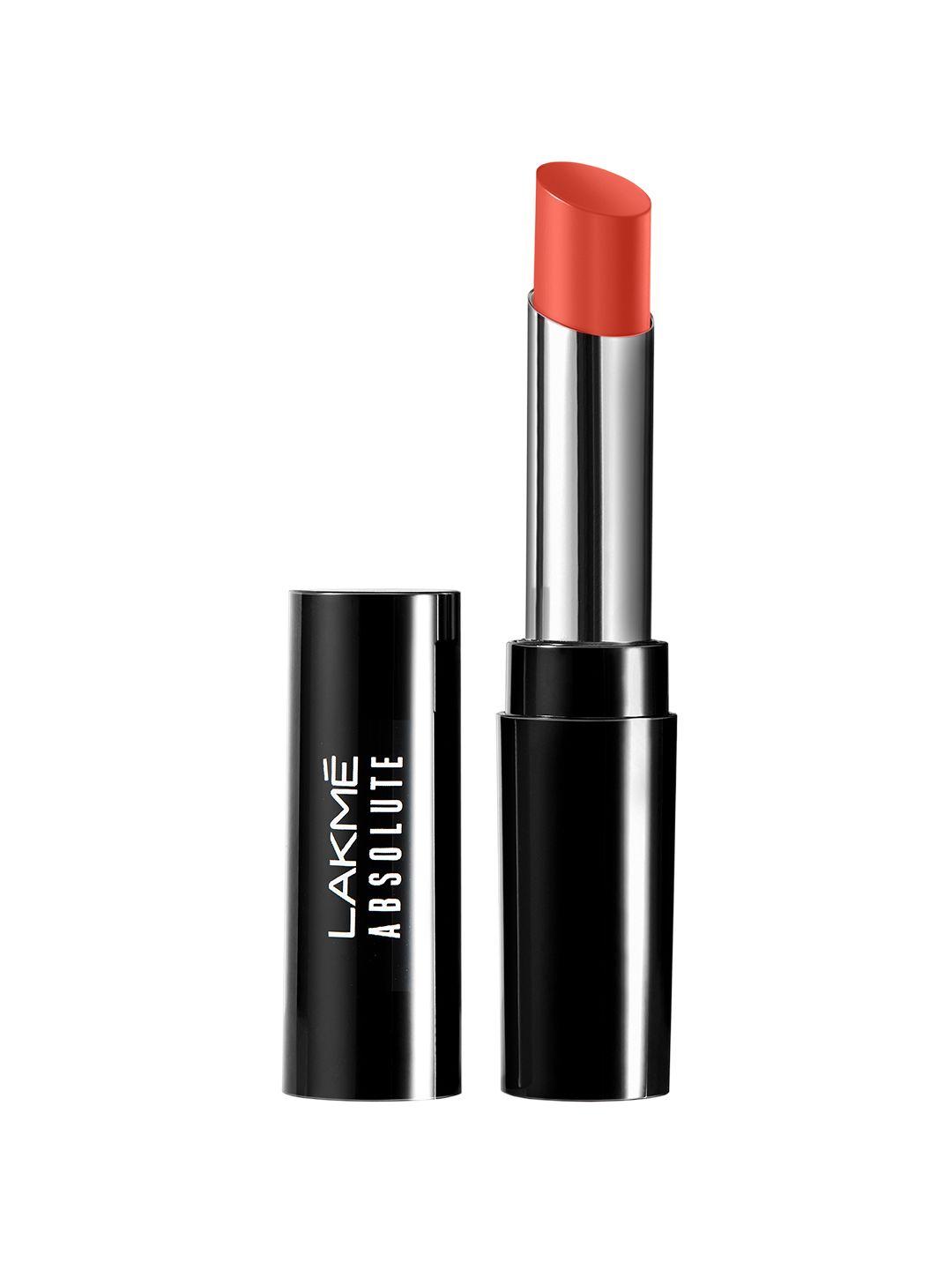 lakme absolute skin dew satin lipstick with hyaluronic acid & avocado oil - red blast