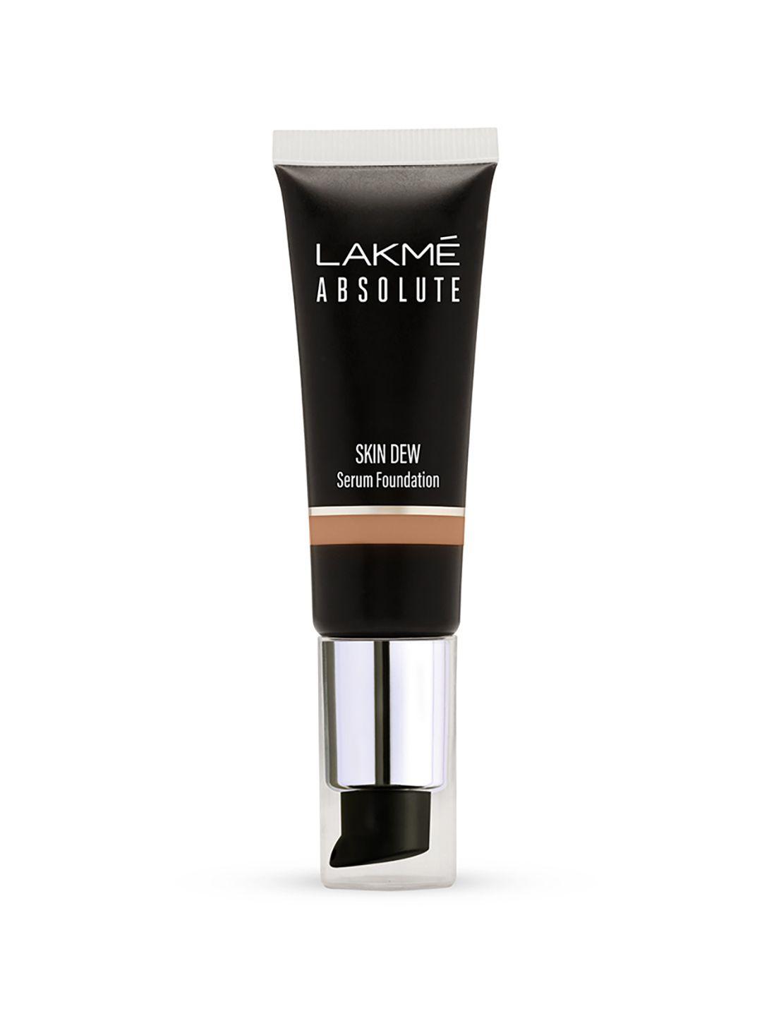 lakme absolute skin dew serum foundation with hyaluronic & niacinamide 30 g - cool walnut