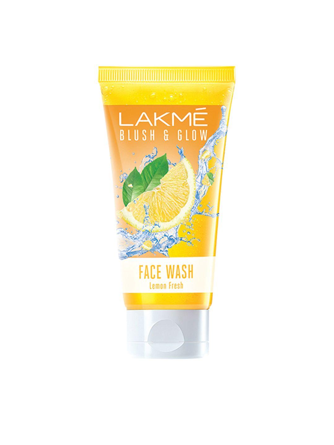 lakme blush & glow lemon gel face wash with 100% real lemon extract 100 g