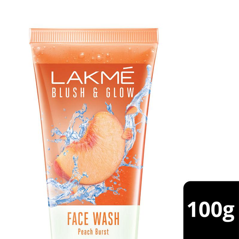 lakme blush & glow peach gel face wash
