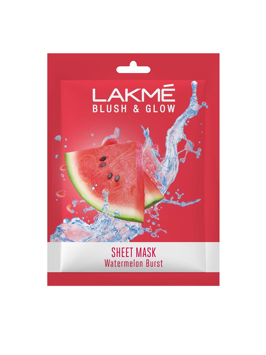 lakme blush & glow watermelon sheet mask 25 ml