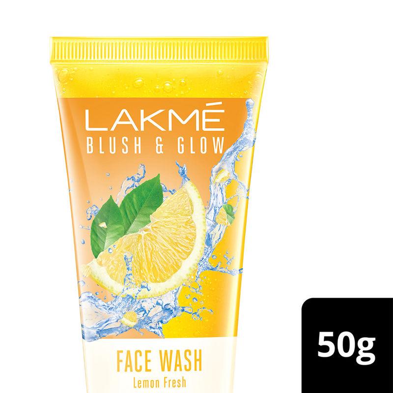 lakme blush and glow lemon gel face wash