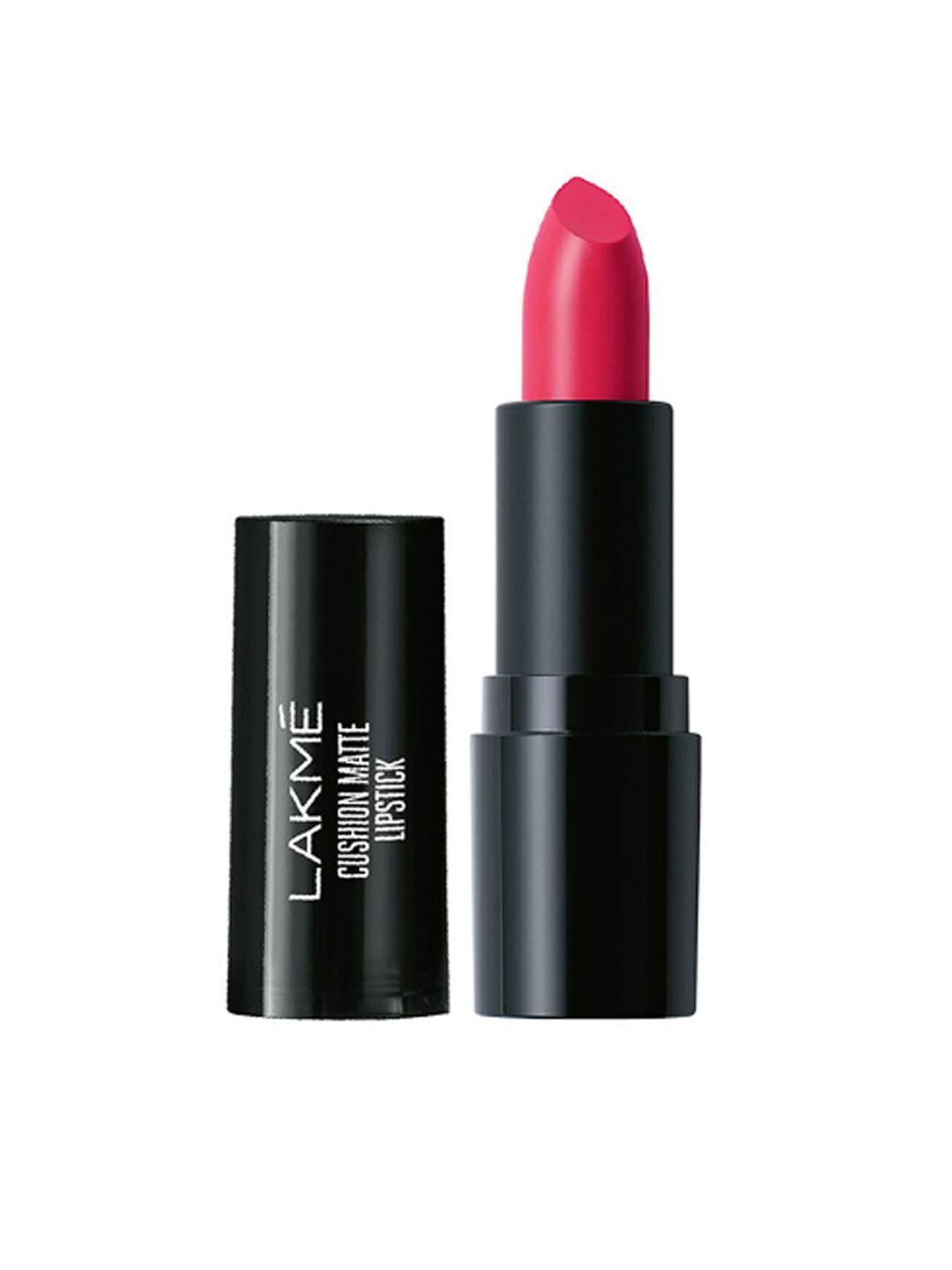 lakme cushion matte lipstick with french rose oil - pink ruby