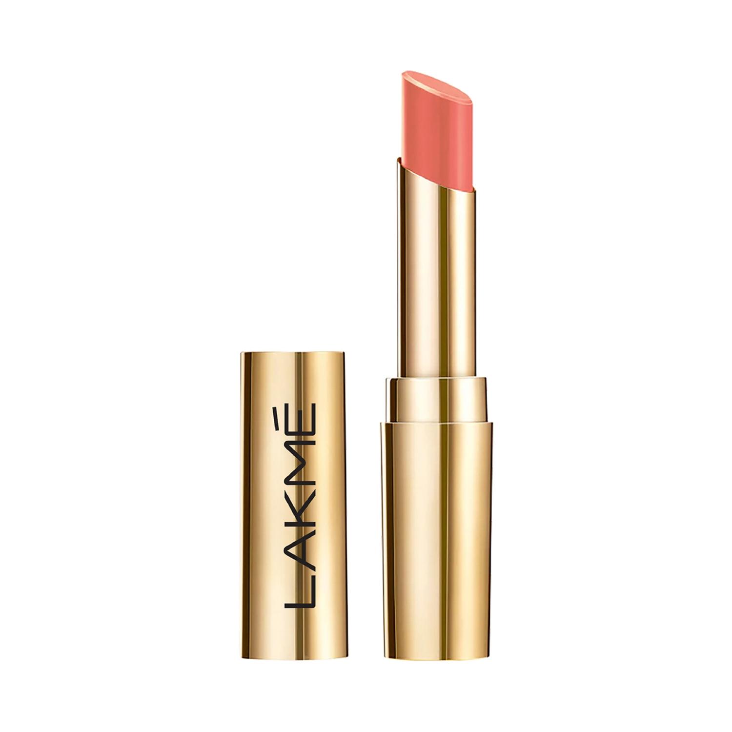 lakme glitterati shine lipstick - peachy vibe (3.4g)