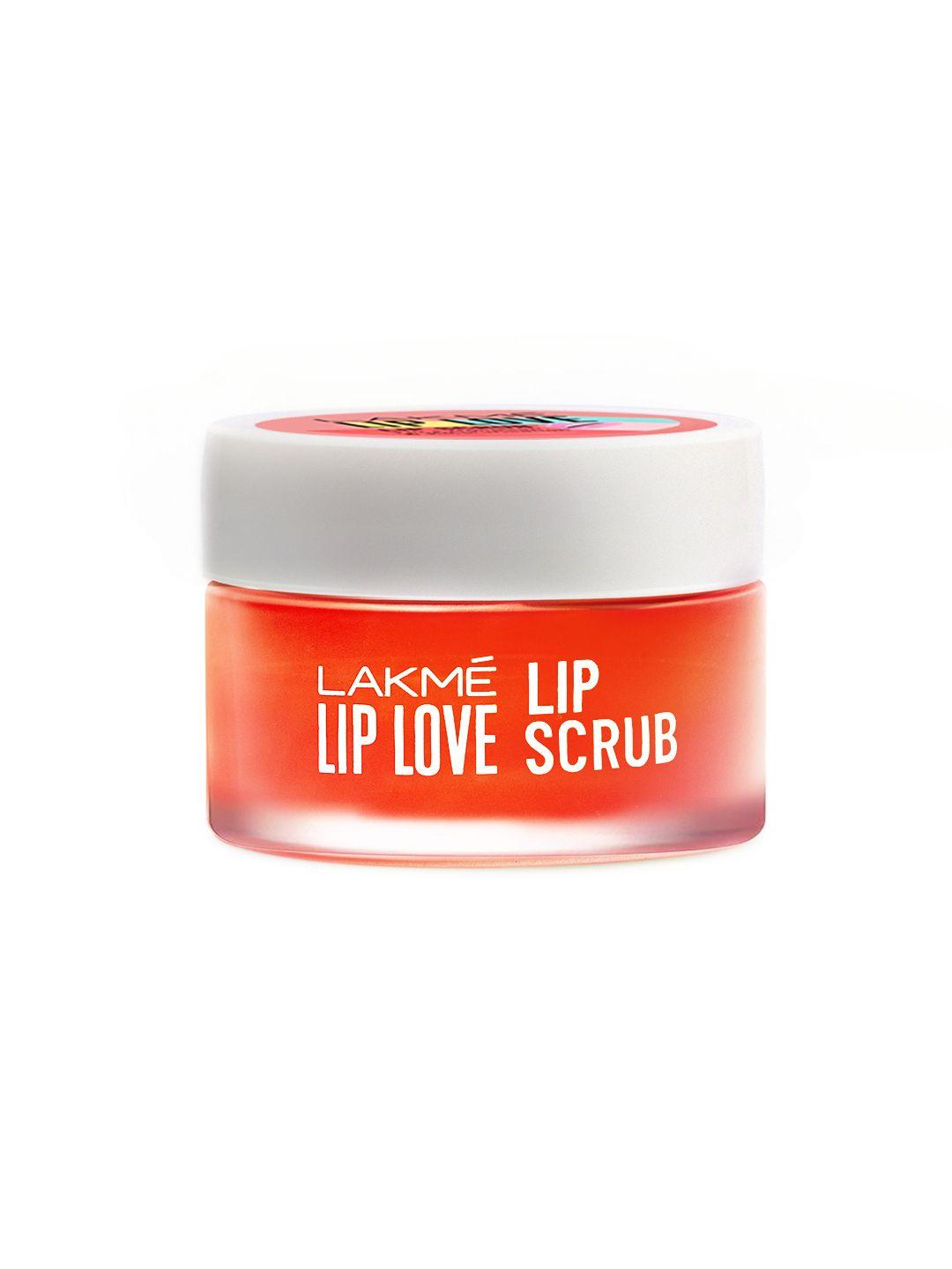 lakme lip love lip scrub with jojoba & sweet almond oil for soft lips - 15g