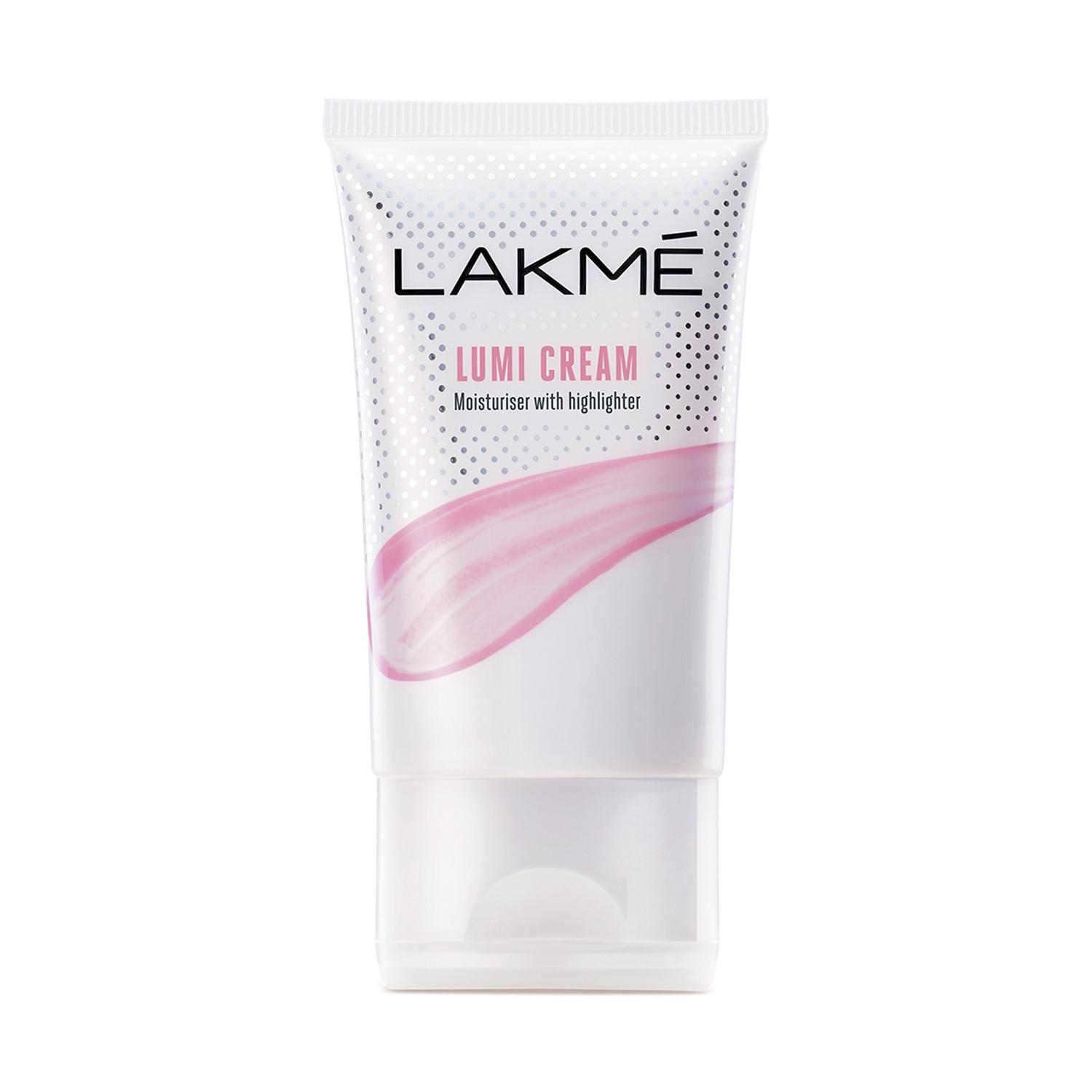 lakme lumi cream moisturiser with highlighter for a 3d glow (60g)