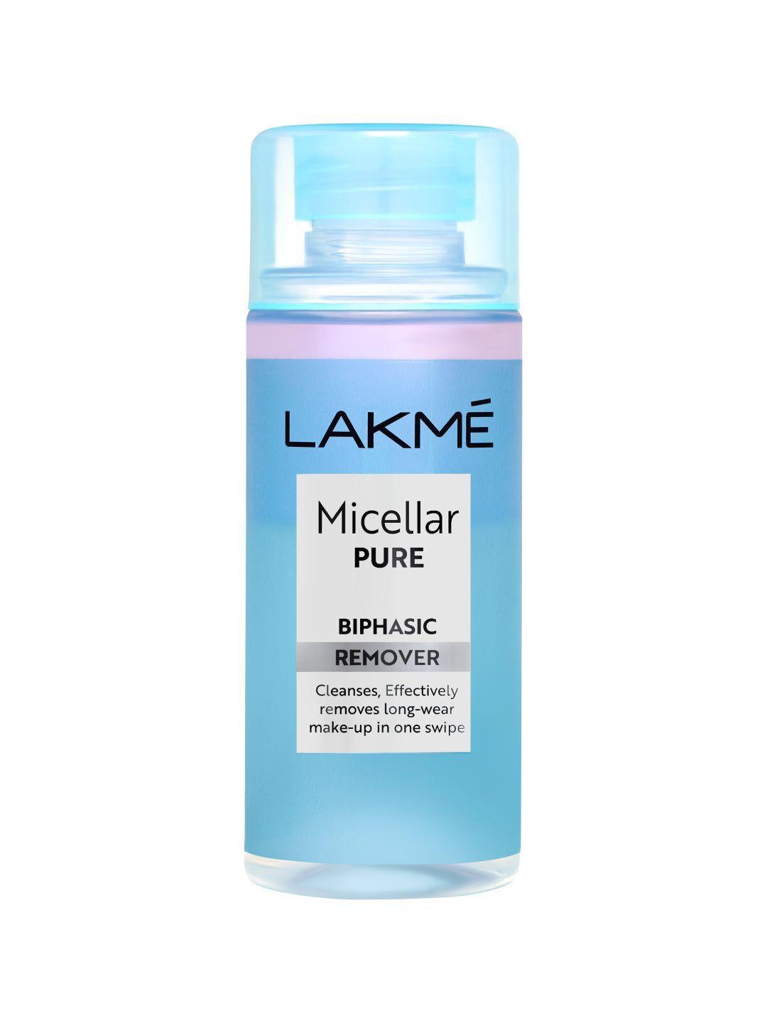 lakme micellar pure bi-phasic remover for makeup removal - 200ml