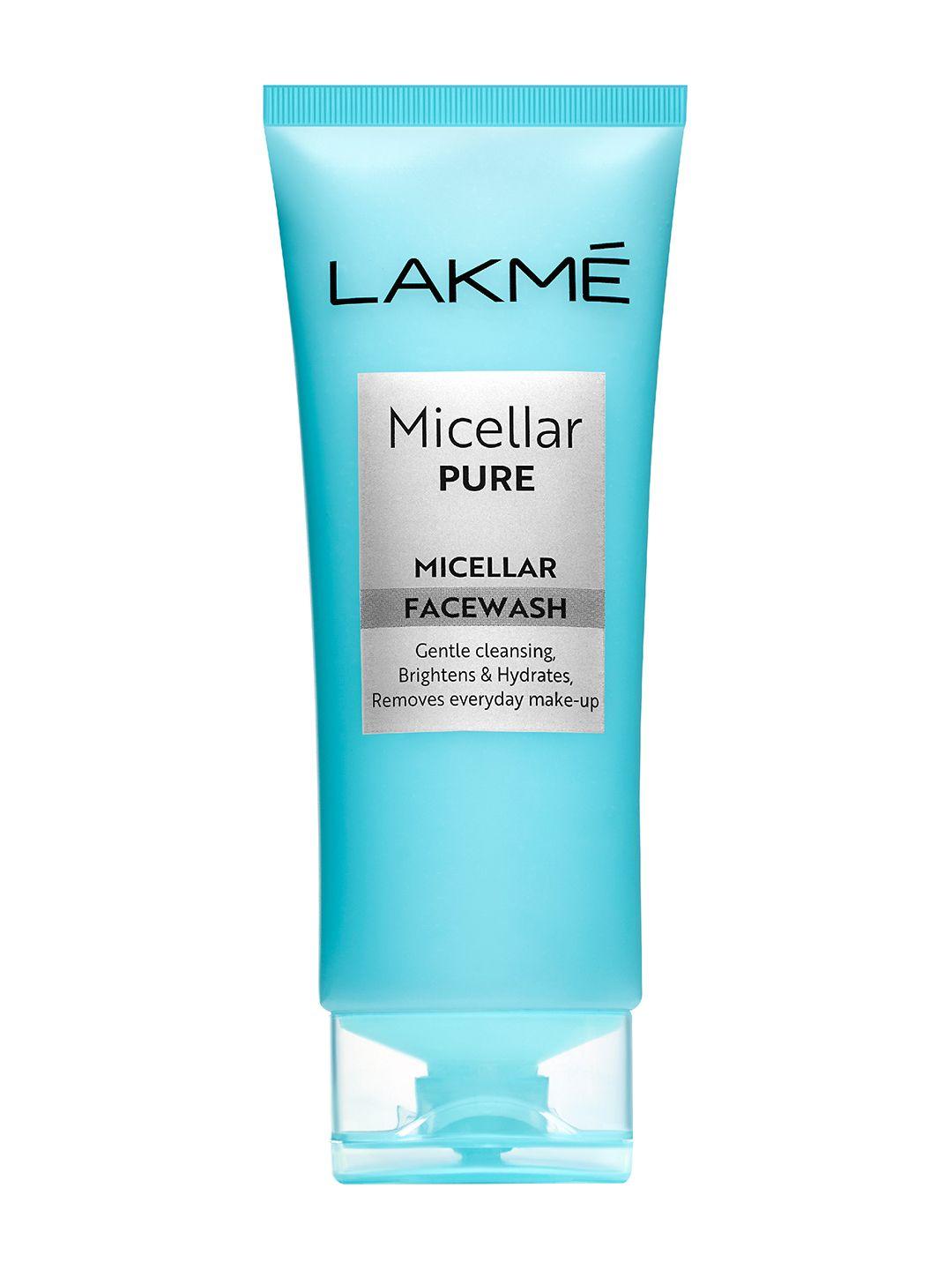 lakme micellar pure facewash for deep pore cleansing & hydration - 100g