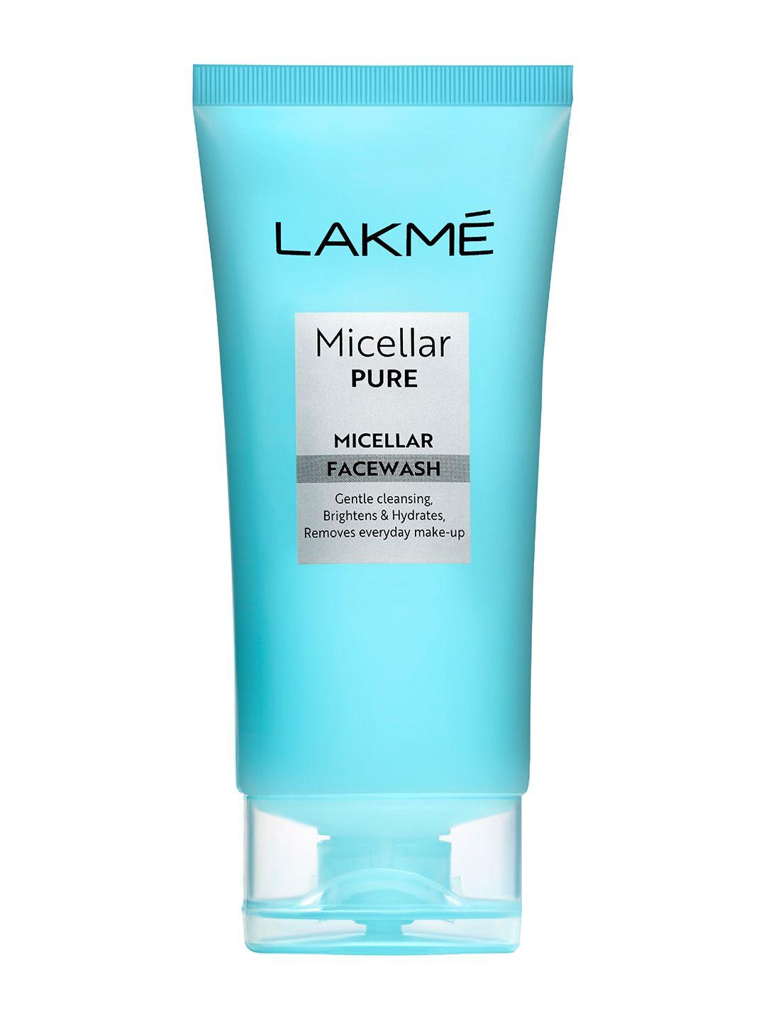 lakme micellar pure facewash for deep pore cleansing & hydration - 50g