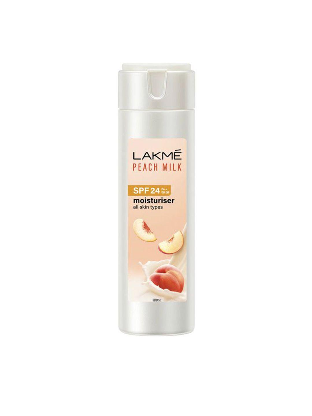 lakme unisex peach milk spf 24 moisturiser 60 ml