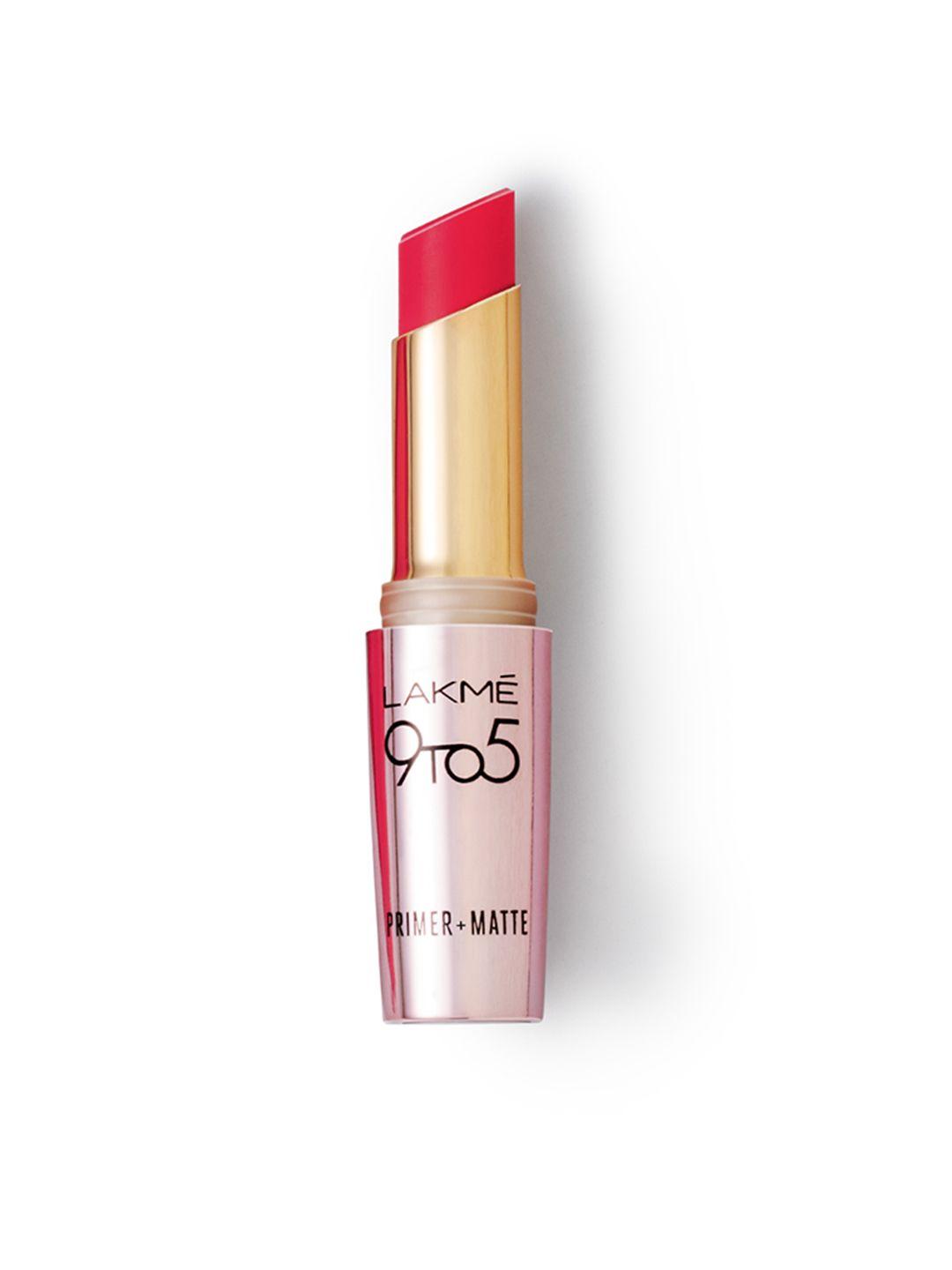 lakme 9 to 5 primer + matte lip color - scarlet surge