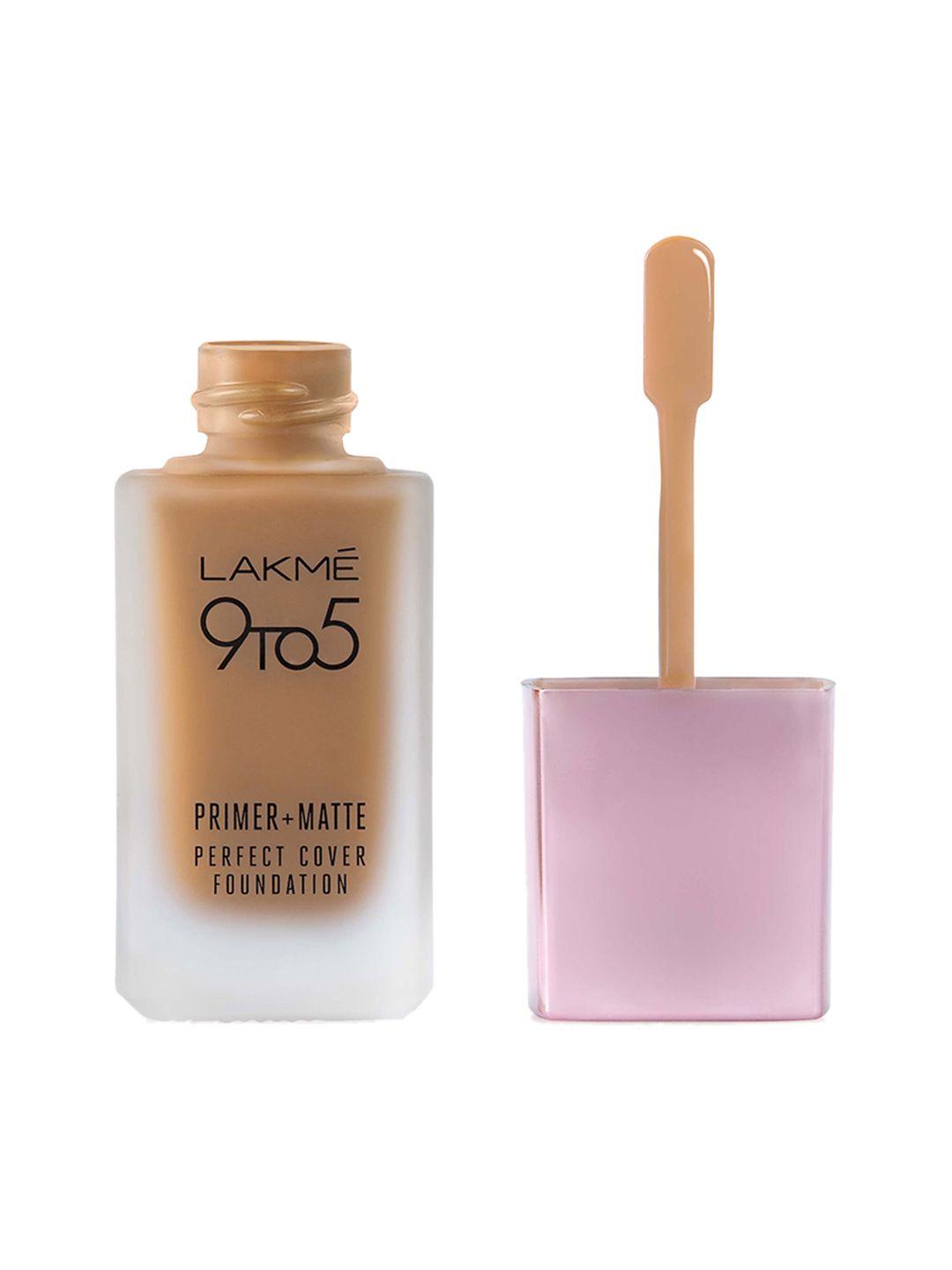 lakme 9to5  primer and matte perfect cover foundation - cool tan c280 25 ml