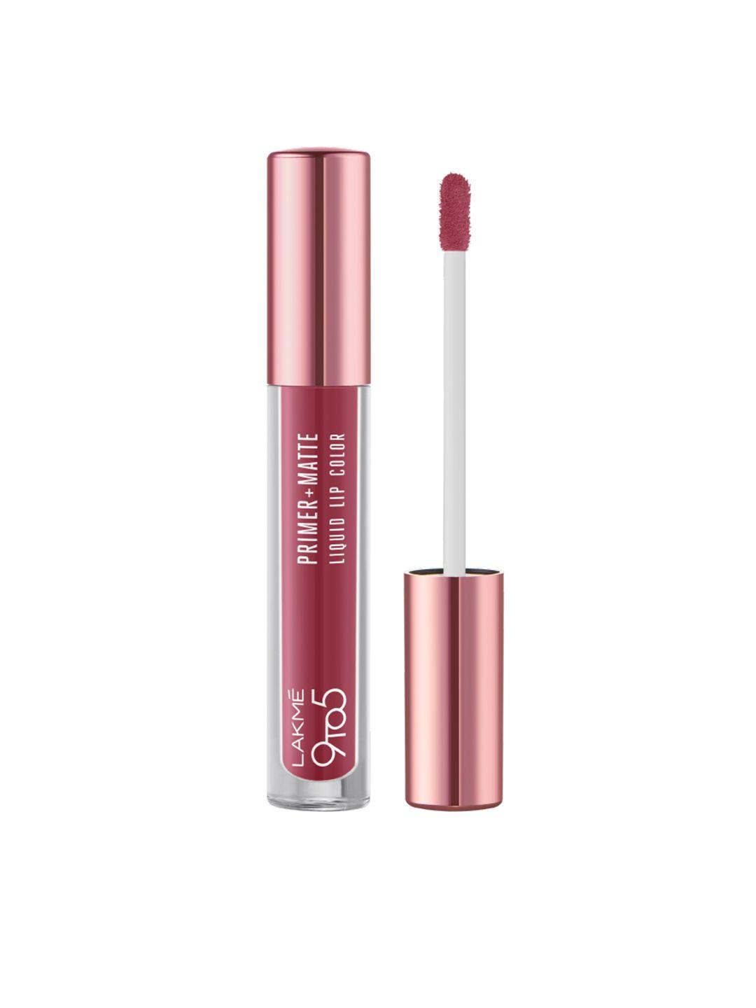 lakme 9to5 primer + matte liquid lip color 4.2 ml - everyday pink mp1