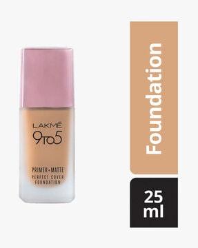 lakme 9to5 primer + matte perfect cover foundation n200 neutral nude