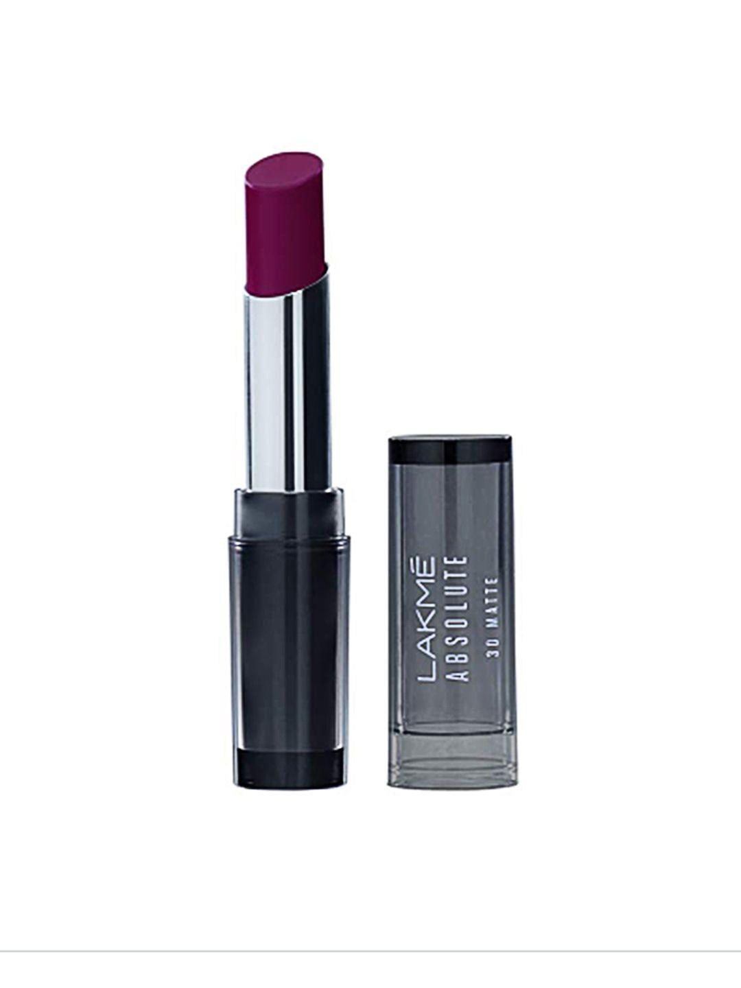 lakme absolute 3d matte lipstick - purple evening