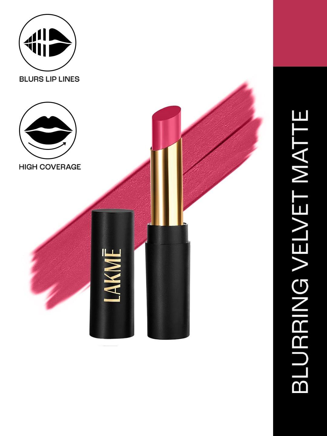lakme absolute beyond matte bullet lipstick with argan oil - pink power 201