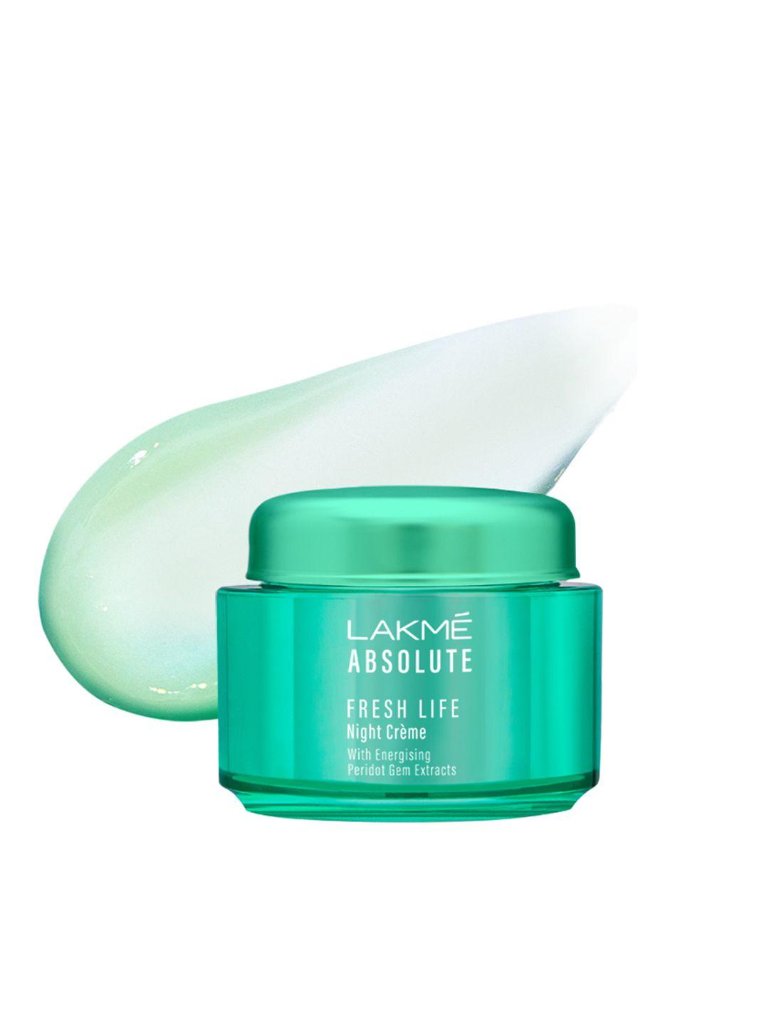 lakme absolute fresh life peridot gem extracts night gel cream 50 gm