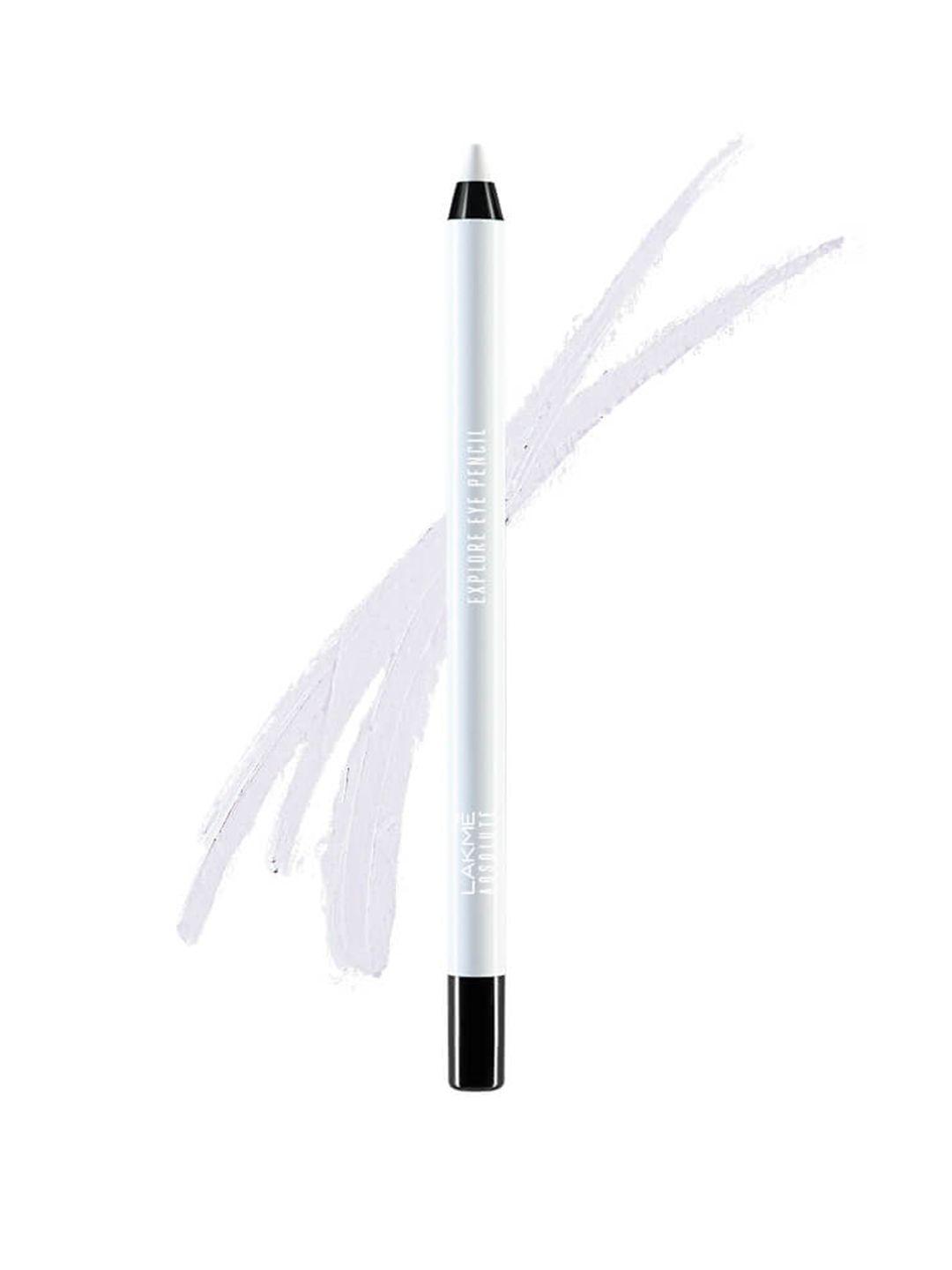 lakme absolute smudge proof explore eye pencil 1.2 g - ethereal white