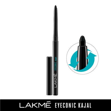 lakme eyeconic kajal - twin pack, 0.35g + 0.35g