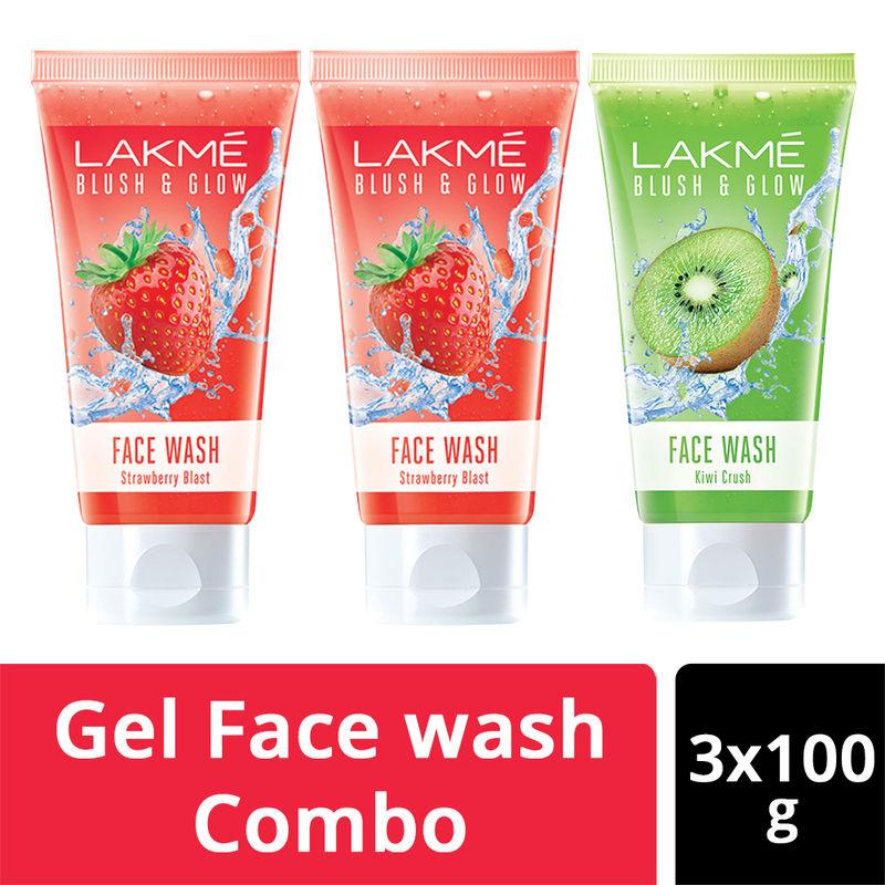 lakme facewash strawberry + kiwi combo