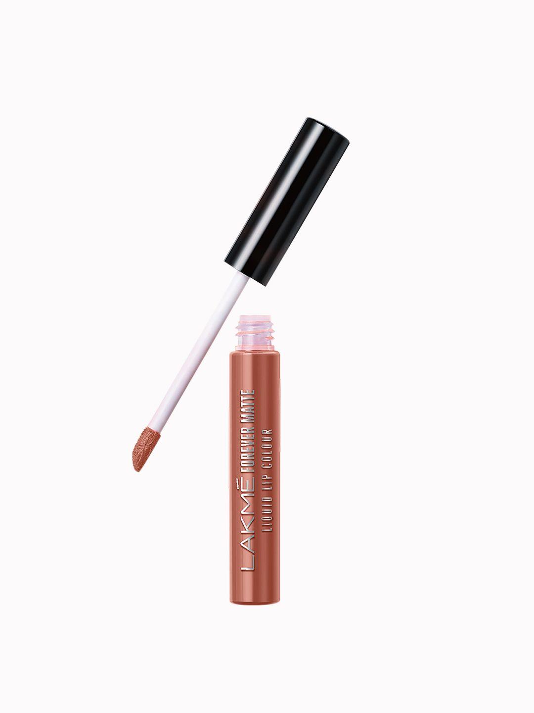 lakme forever matte long-lasting liquid lip color 5.6ml - nude perk