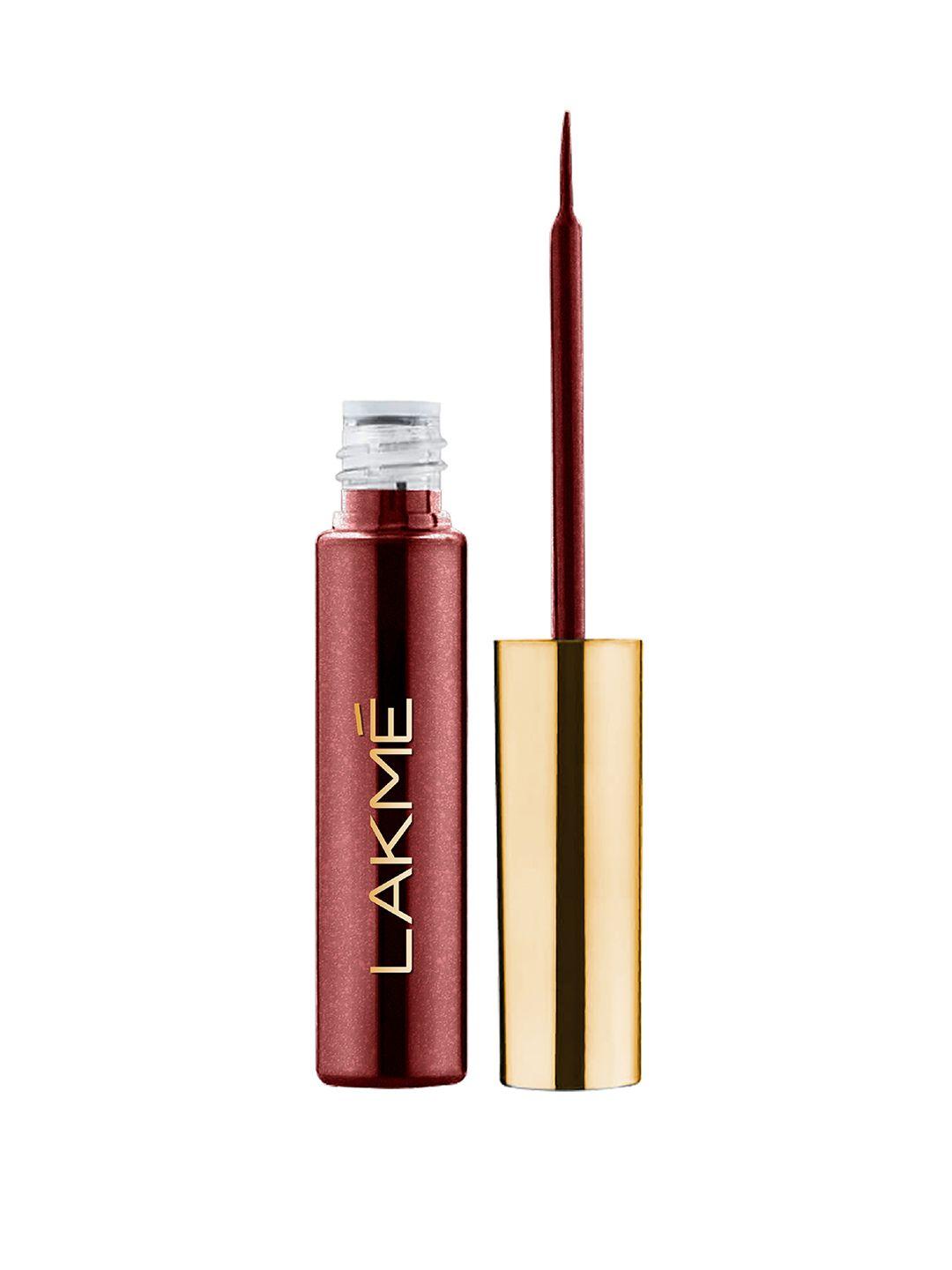 lakme glitterati collection shine smudge-free eye liner 4.5 ml - fearless brown