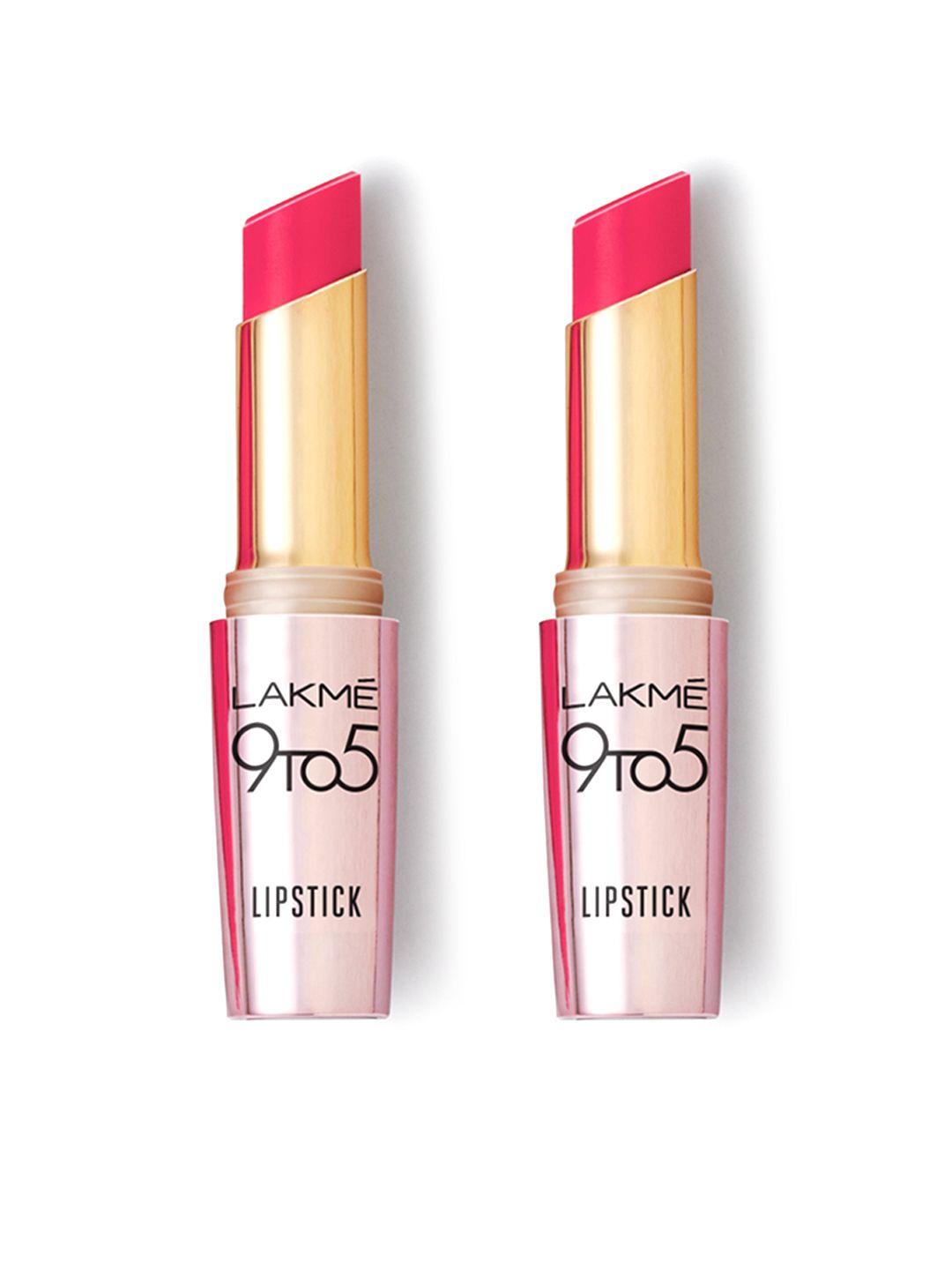 lakme set of 2 9to5 primer + matte lipstick - ruby rush mp2