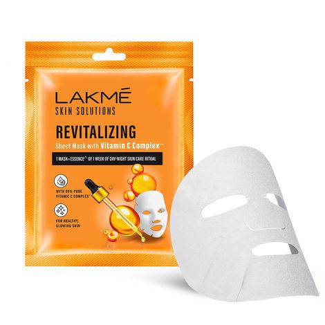 lakme skin solutions sheet mask revitalizing with vitamin c 25ml