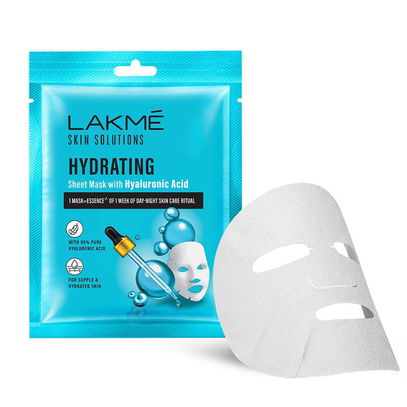 lakme skin solutions sheet mask with hyaluronic acid - hydrating