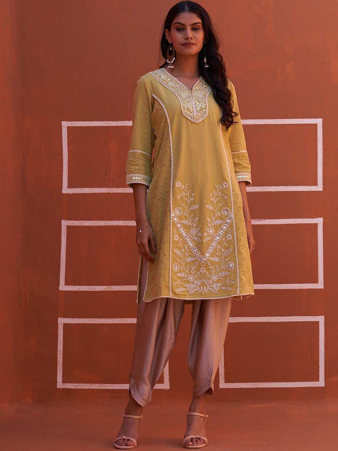 lakshita ethnic motifs embroidered kurta