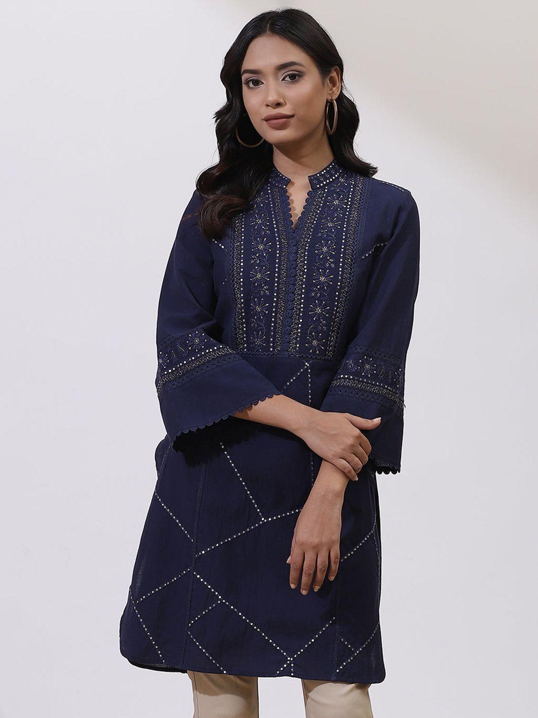 lakshita ethnic motifs thread work pure cotton kurti