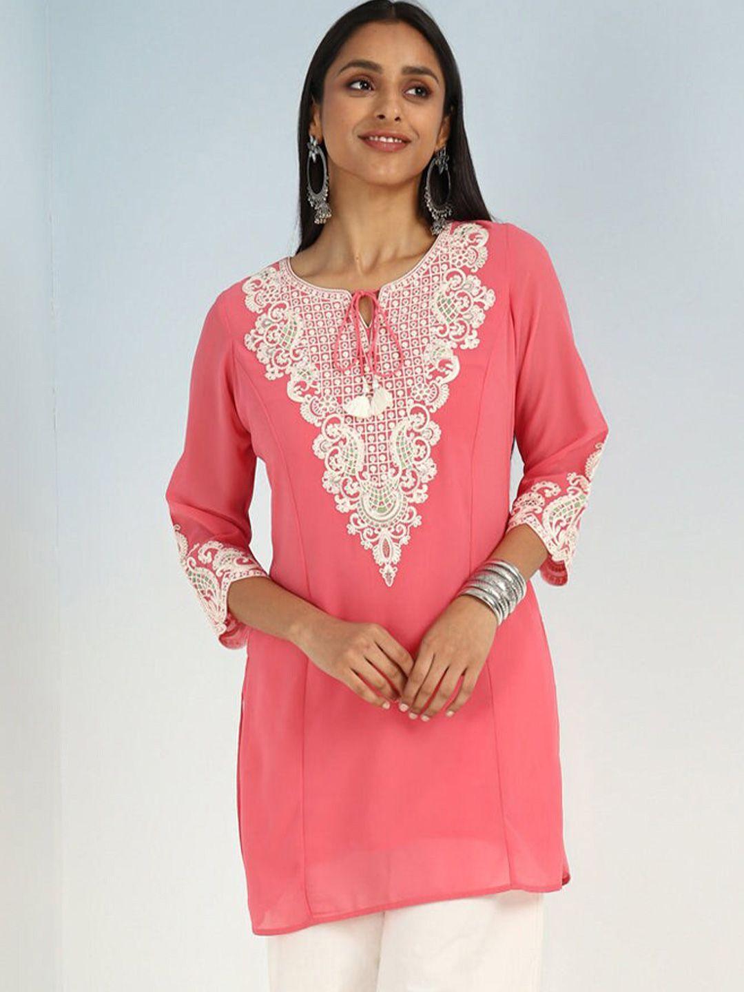 lakshita ethnic motifs yoke design thread work straight kurta