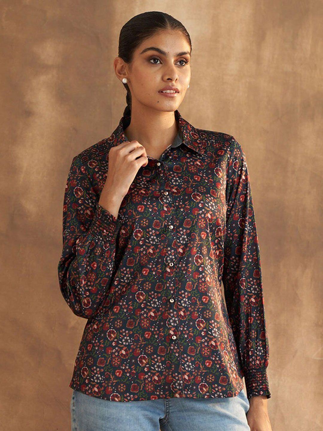 lakshita floral printed formal shirt